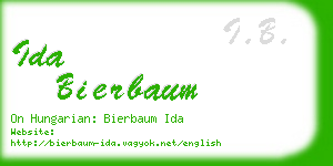 ida bierbaum business card